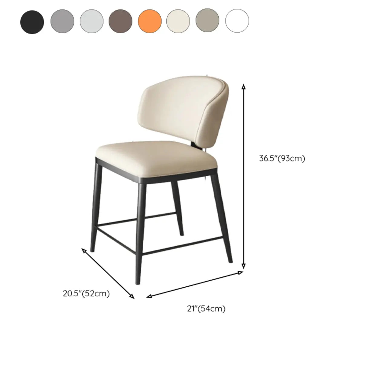 Padded Armless Low Back Dining Chair