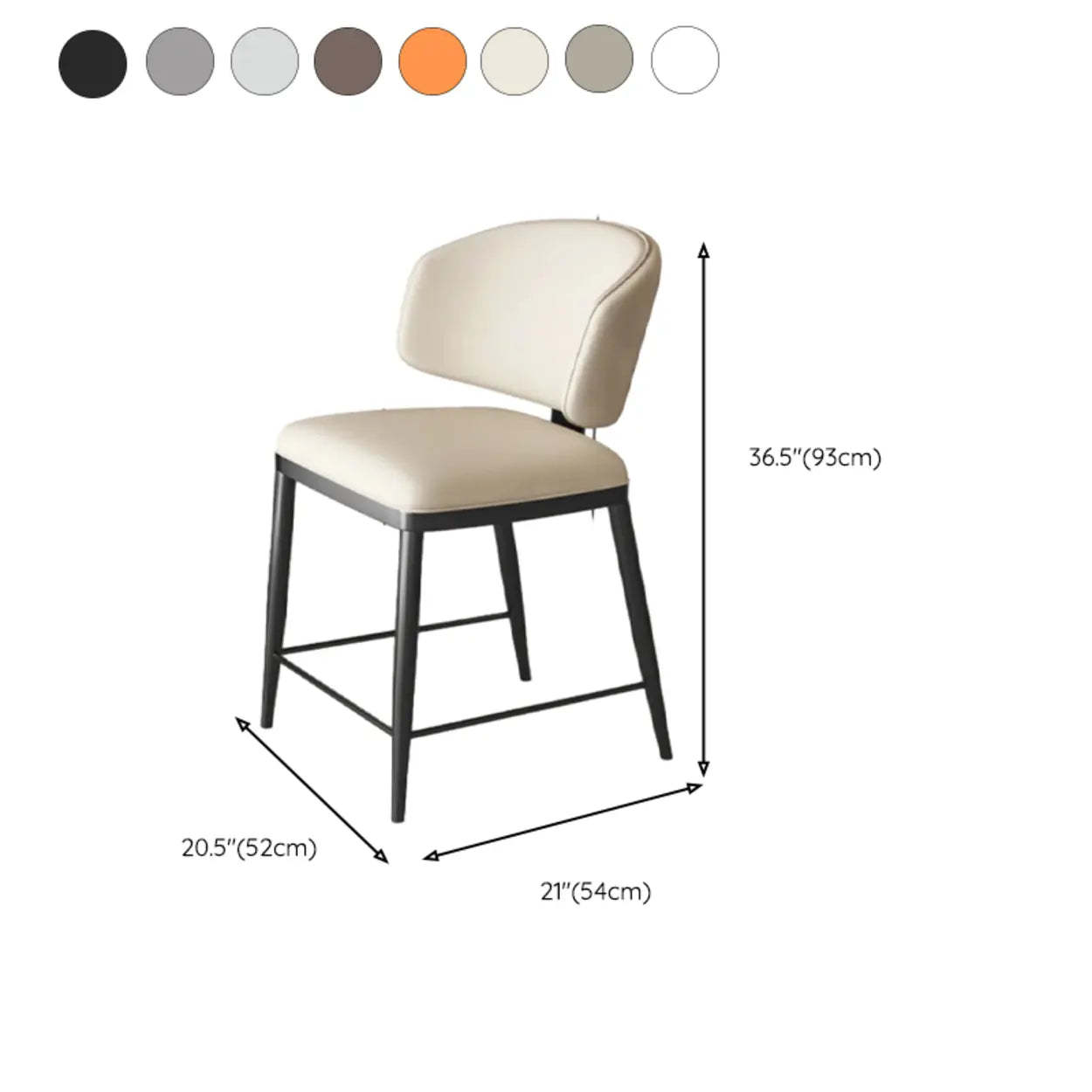 Padded Armless Low Back Dining Chair