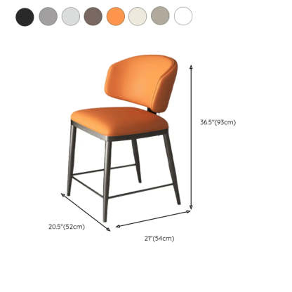 Padded Armless Low Back Dining Chair