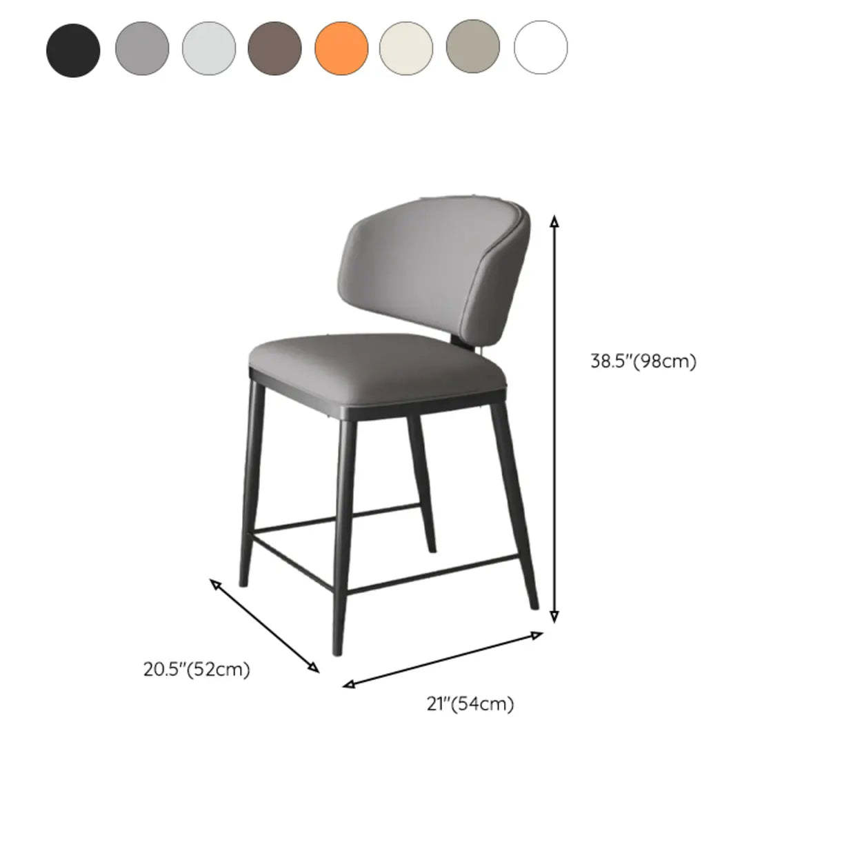 Padded Armless Low Back Dining Chair