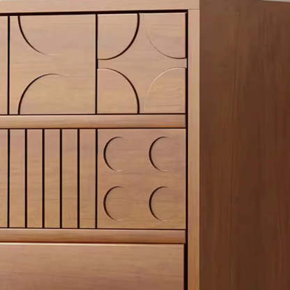 Modish Cherry Wood Rectangular Drawer Chest