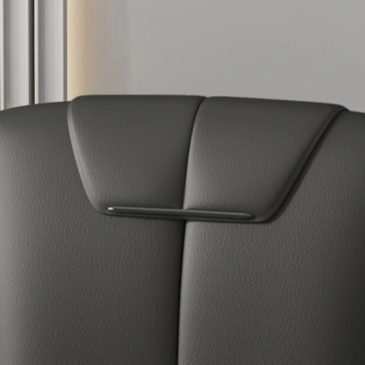 Padded Leather Solid Back Dining Chair