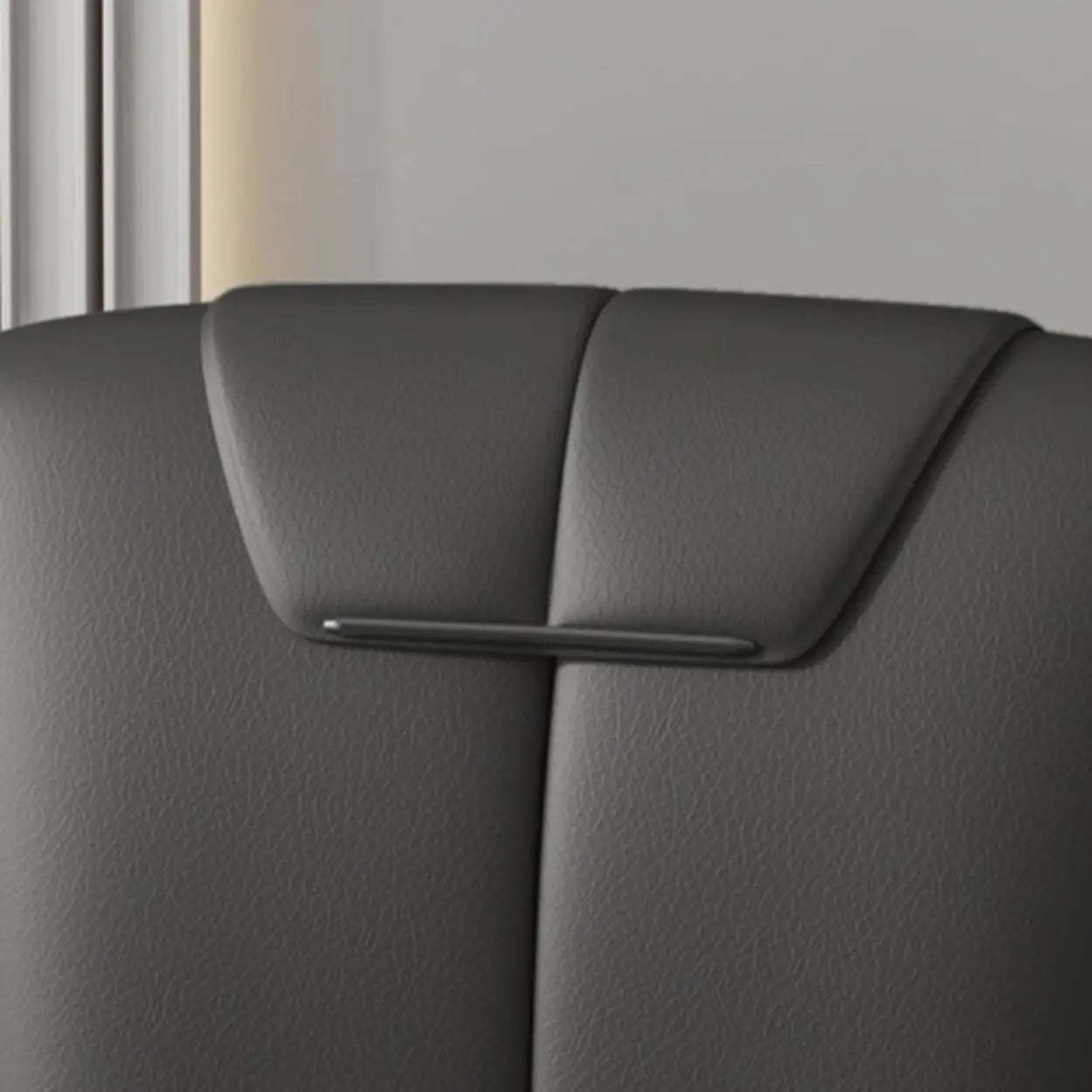 Padded Leather Solid Back Dining Chair
