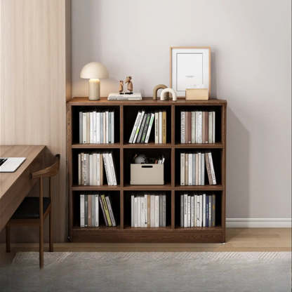 Closed Wood Cube Organizer Bookcase