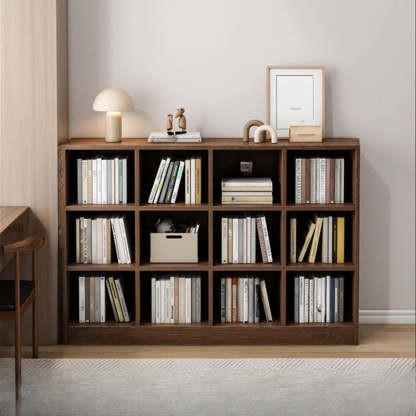 Closed Wood Cube Organizer Bookcase