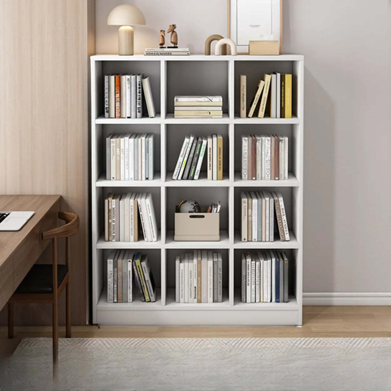 Closed Wood Cube Organizer Bookcase
