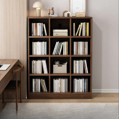 Closed Wood Cube Organizer Bookcase