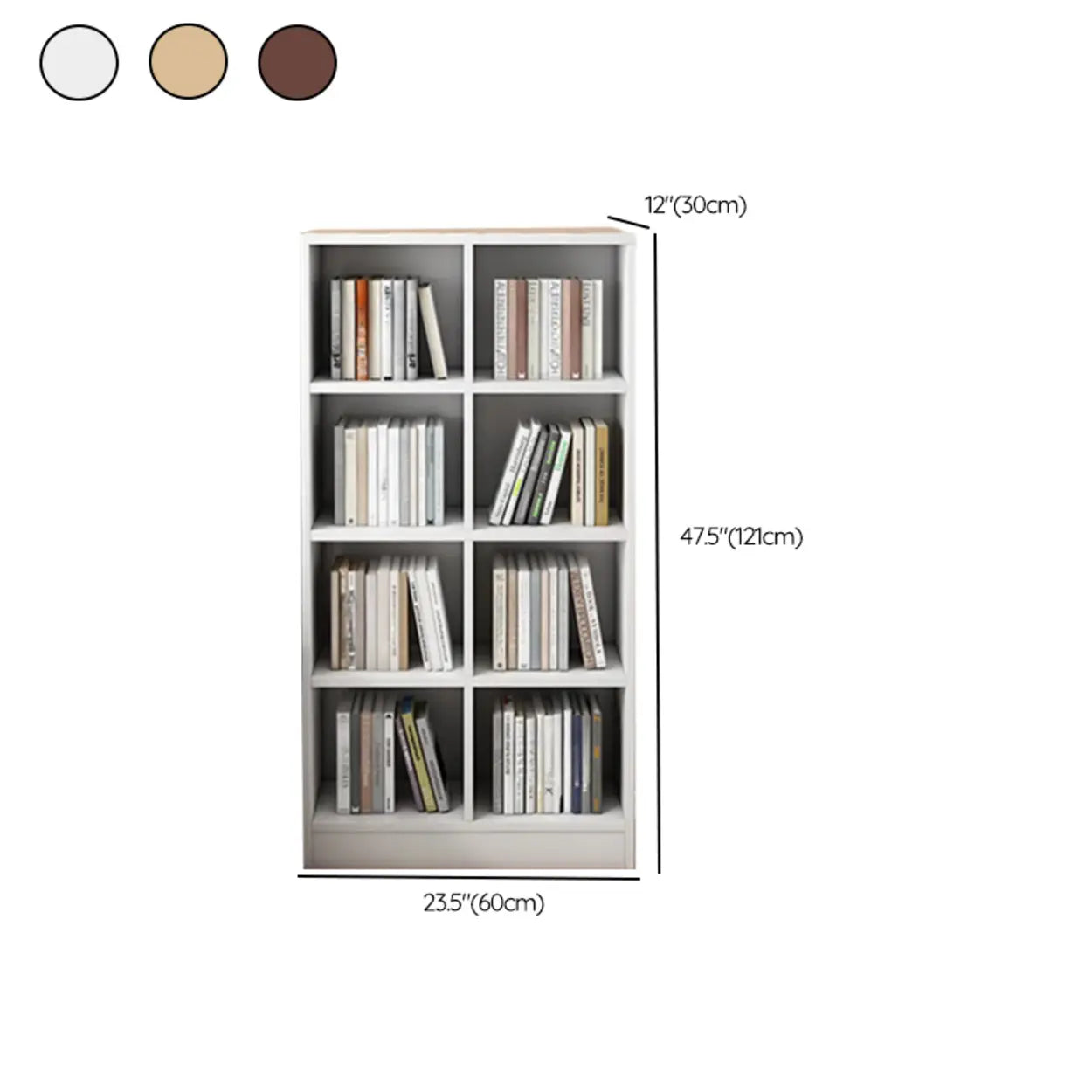Closed Wood Cube Organizer Bookcase