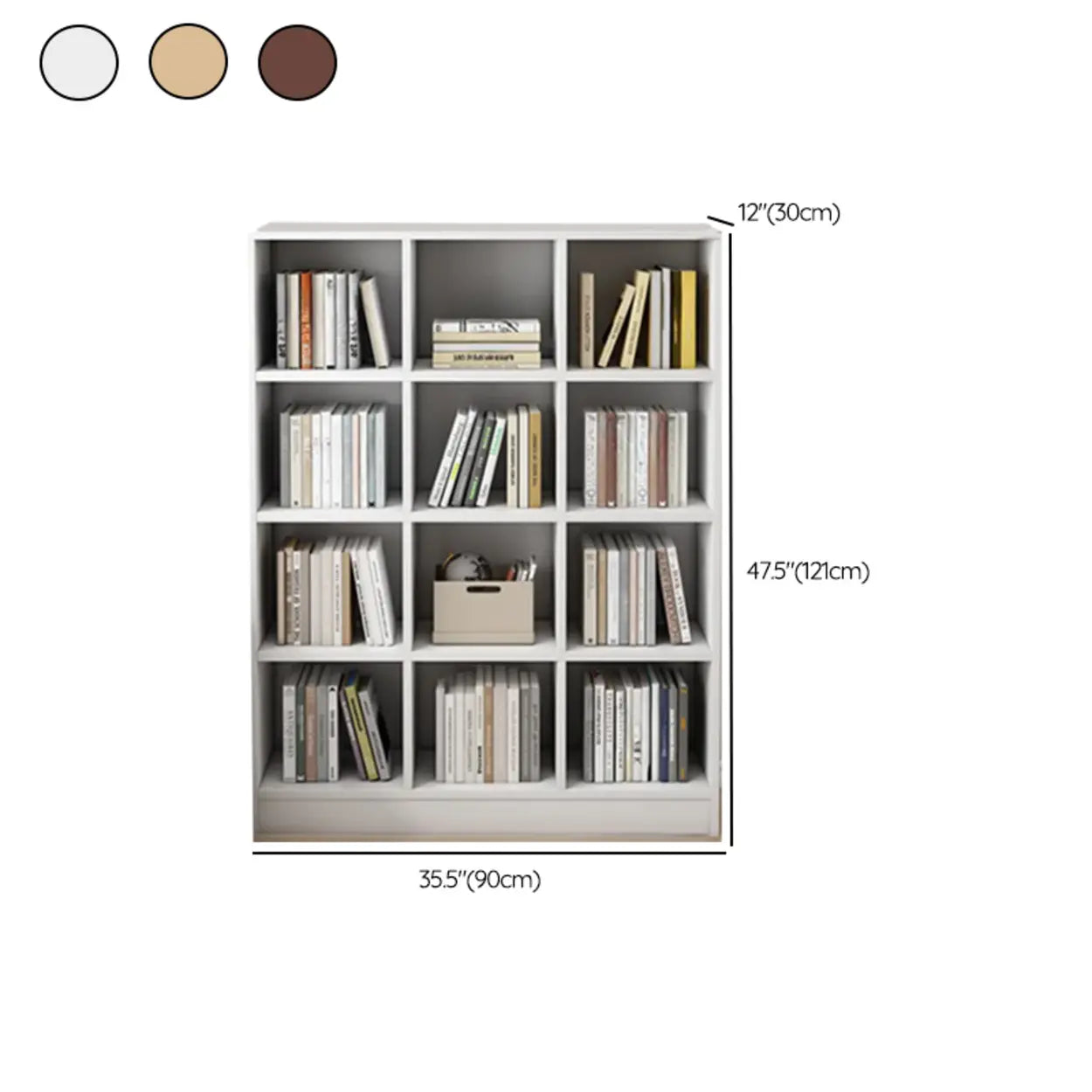 Closed Wood Cube Organizer Bookcase