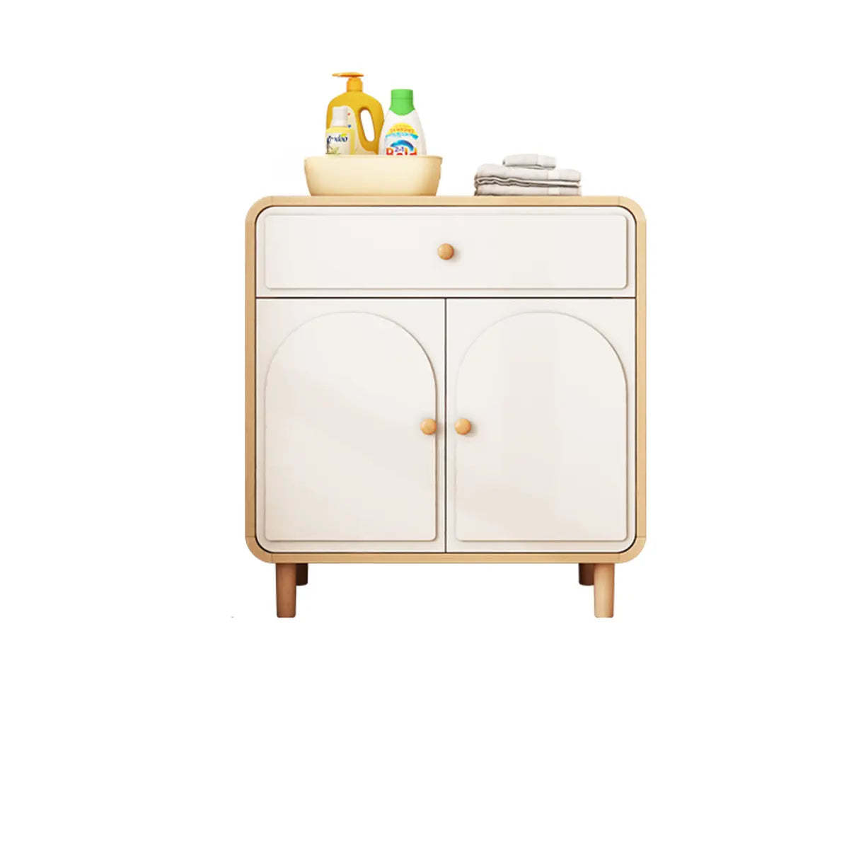 White wood sideboard drawer wine cabinets - modern — 31" L x 16" W x 32" H