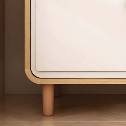 Modish White Wood Drawer Sideboard