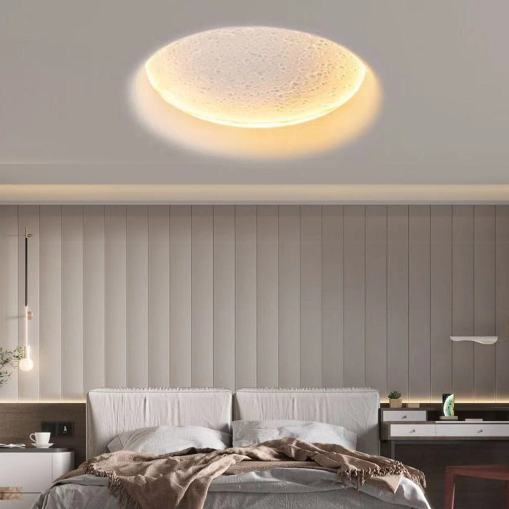 Art deco plaster anti-glare white wall sconces, Lighom — 11.81" W x 11.81" H / Warm White (3000K)