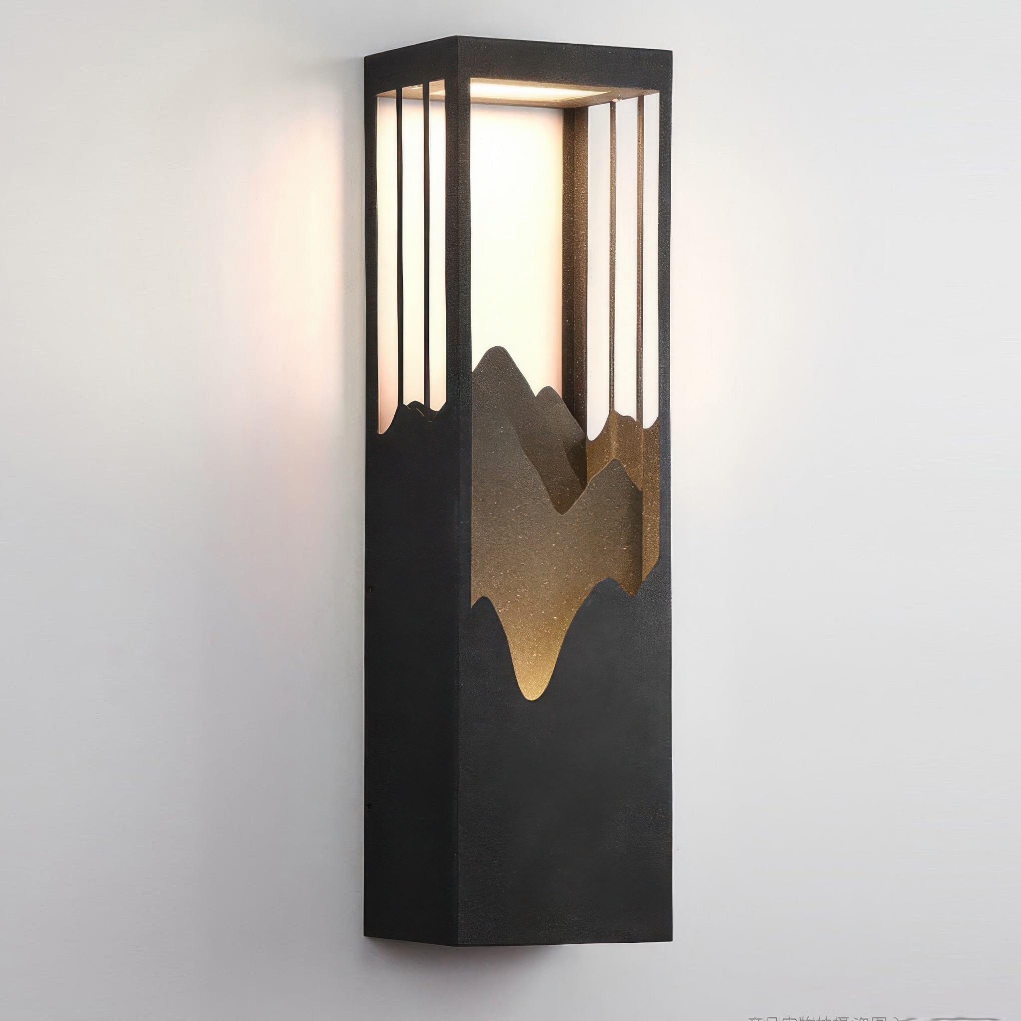 Mountain Scenery LED Up-Down Solar Porch Wall Lamp