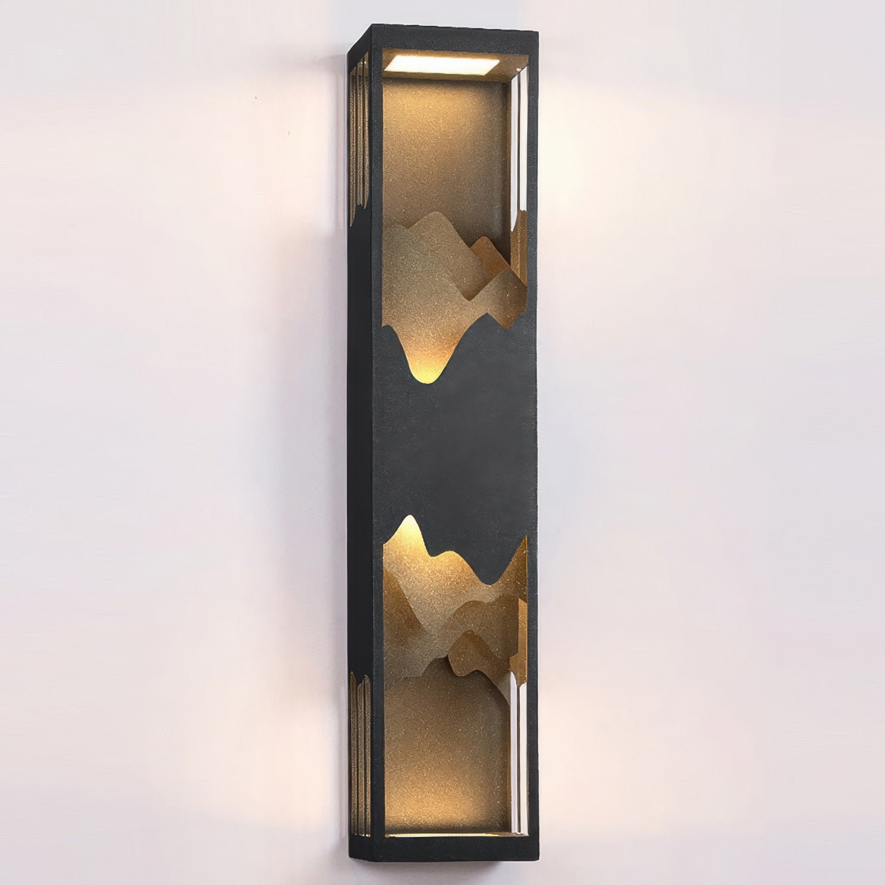 Mountain Scenery LED Up-Down Solar Porch Wall Lamp