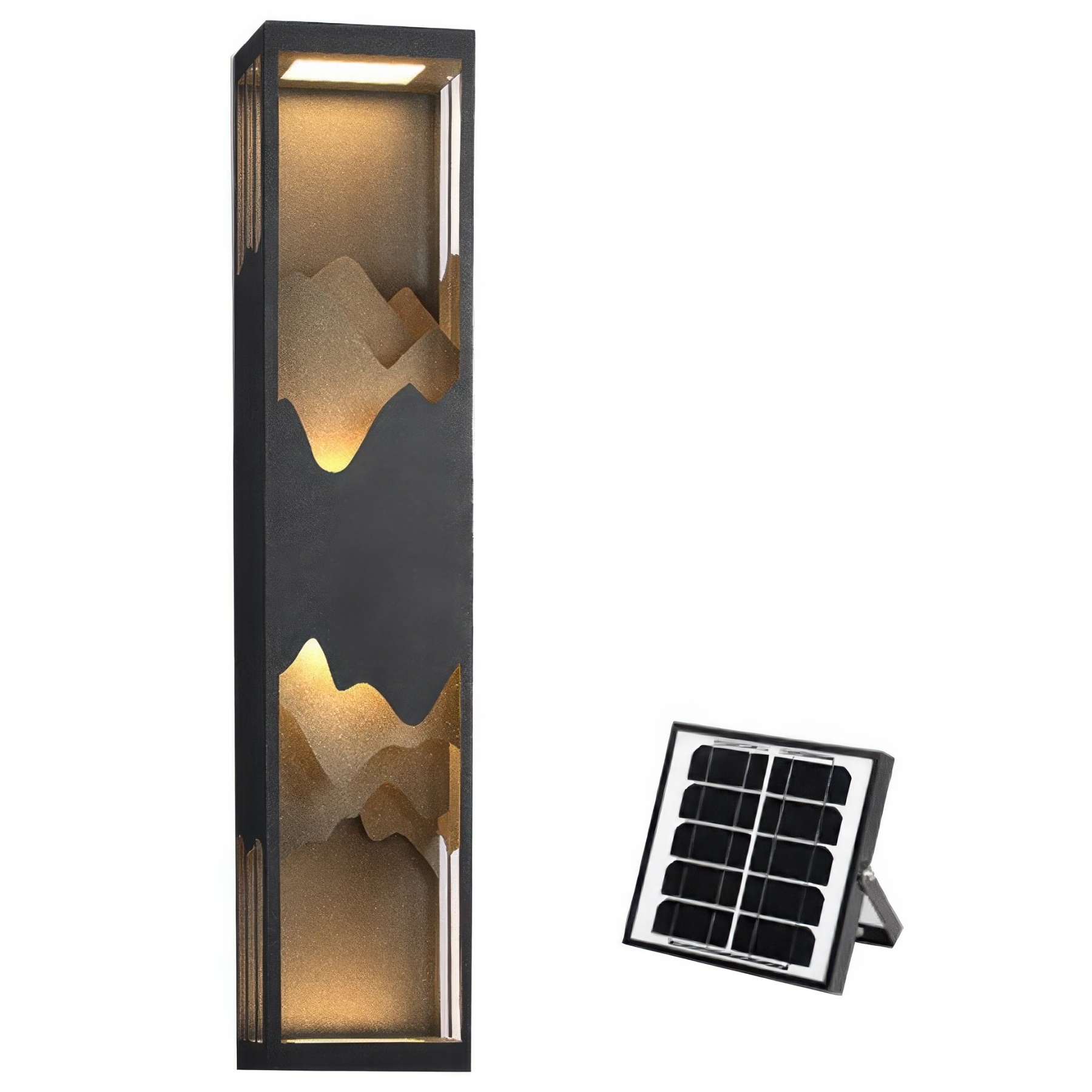 Mountain Scenery LED Up-Down Solar Porch Wall Lamp