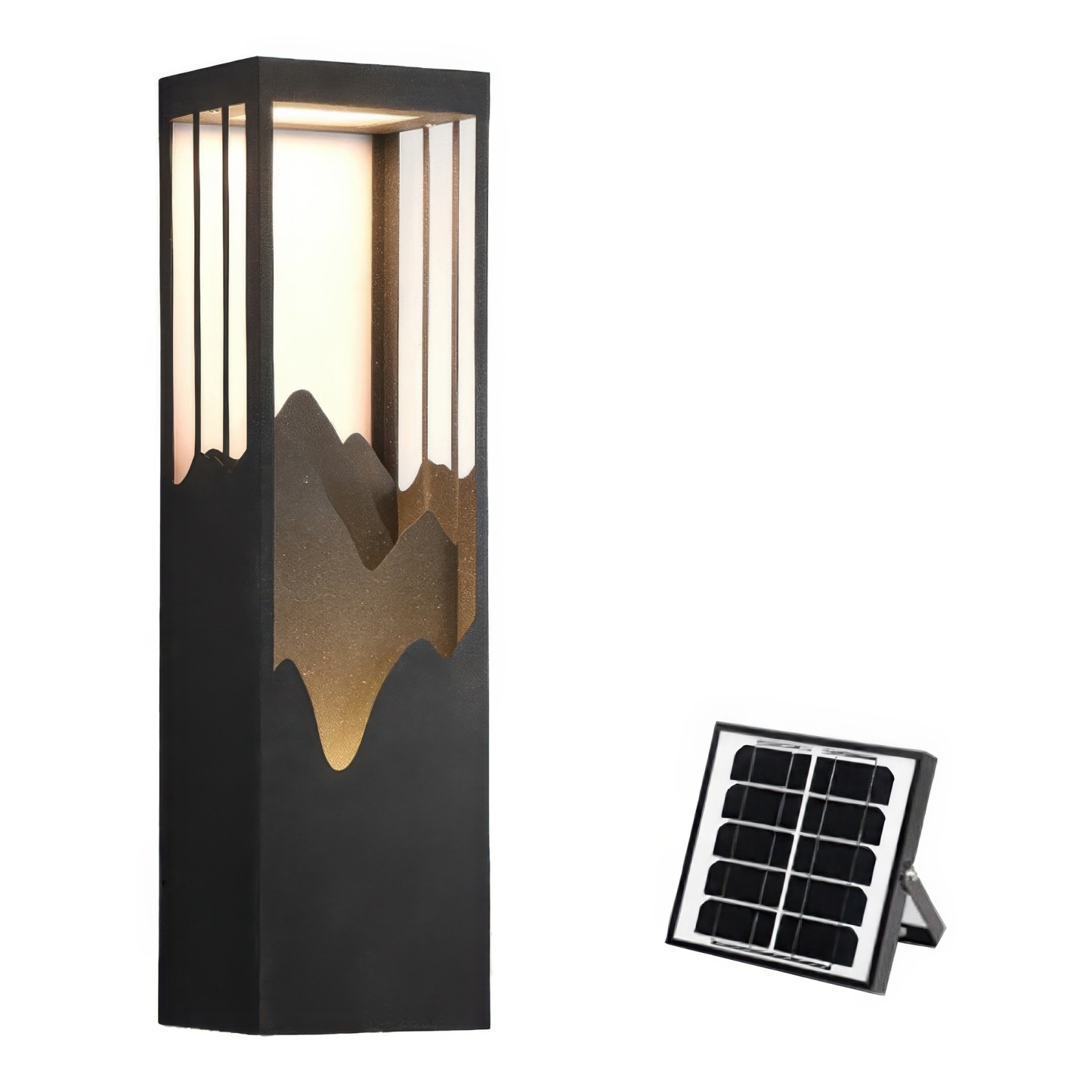 Mountain Scenery LED Up-Down Solar Porch Wall Lamp