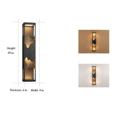 Mountain Scenery LED Up-Down Solar Porch Wall Lamp