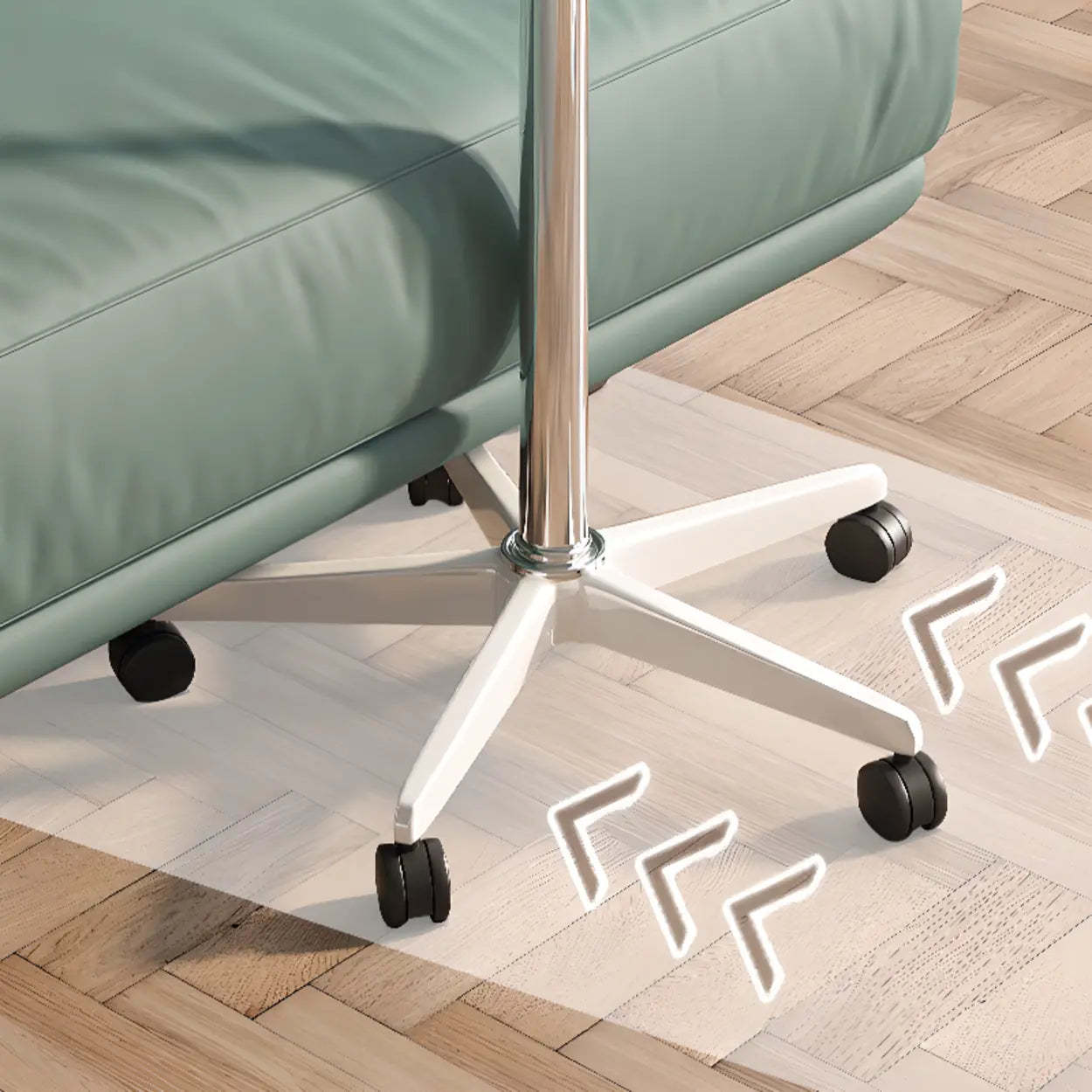 Movable Adjustable White Narrow Desk