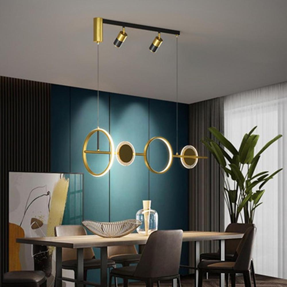 Artistic Circle Linear LED Modern Kitchen Pendant Chandelier