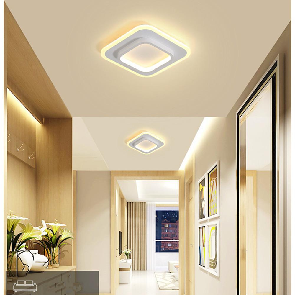 2 Light Square Flush Mount Ceiling Light LED Light-Lighom