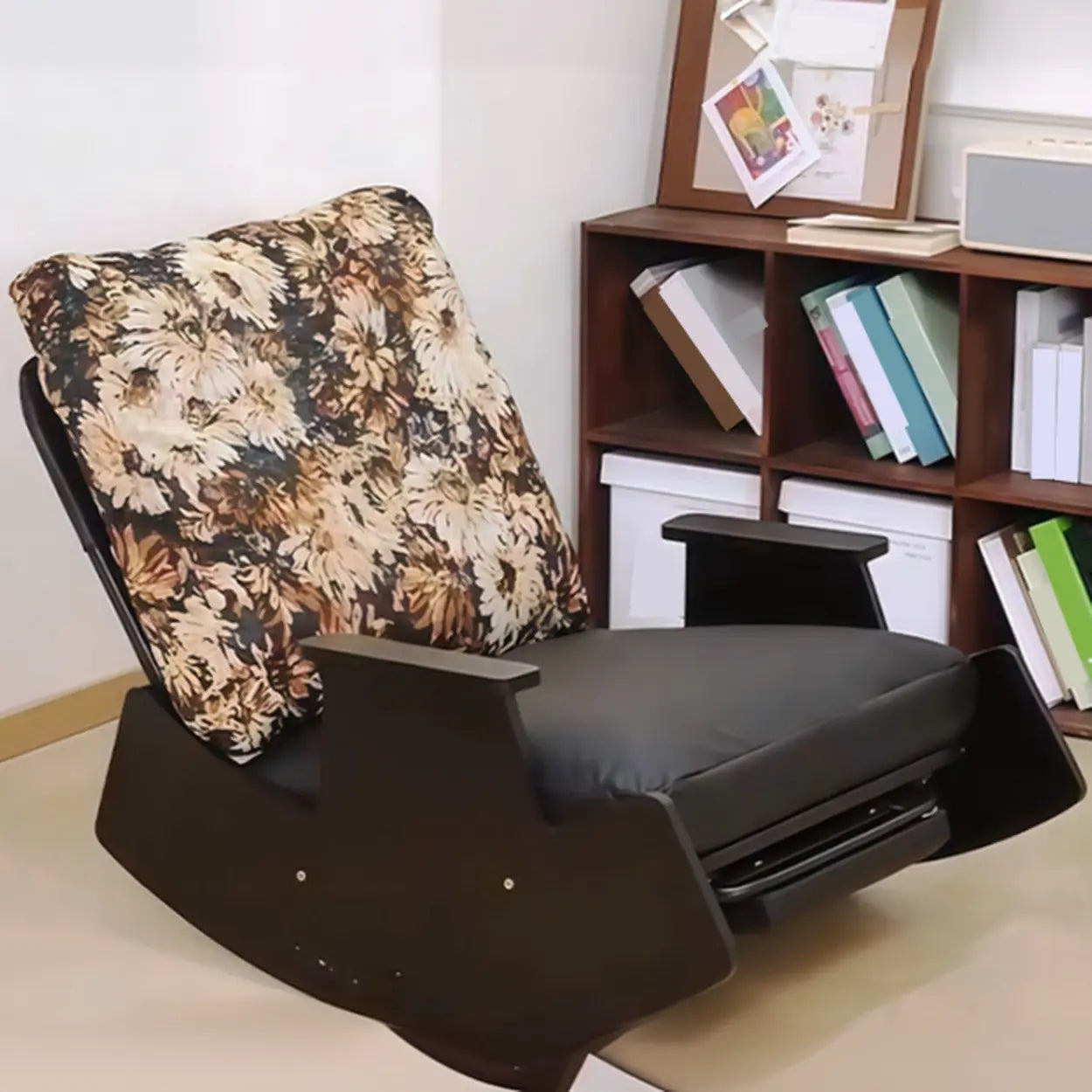Multi-Color Recessed-Arm Slipcover Rocking Chair