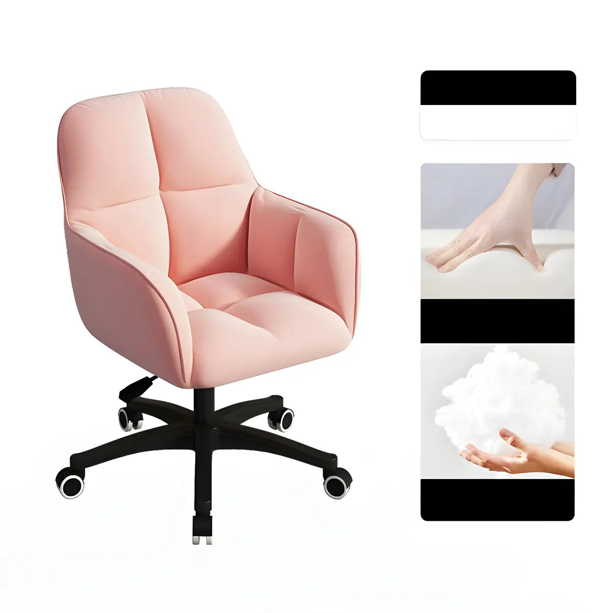 Multi-Color Swivel Curved Leather Office Chair — Yellow / White