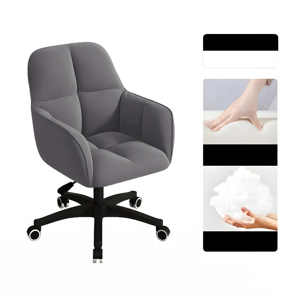Multi-Color Swivel Curved Leather Office Chair