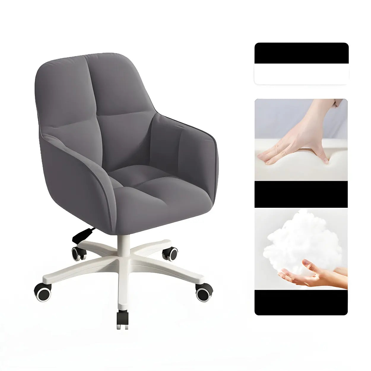 Multi-Color Swivel Curved Leather Office Chair