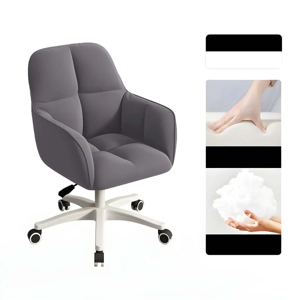 Multi-Color Swivel Curved Leather Office Chair