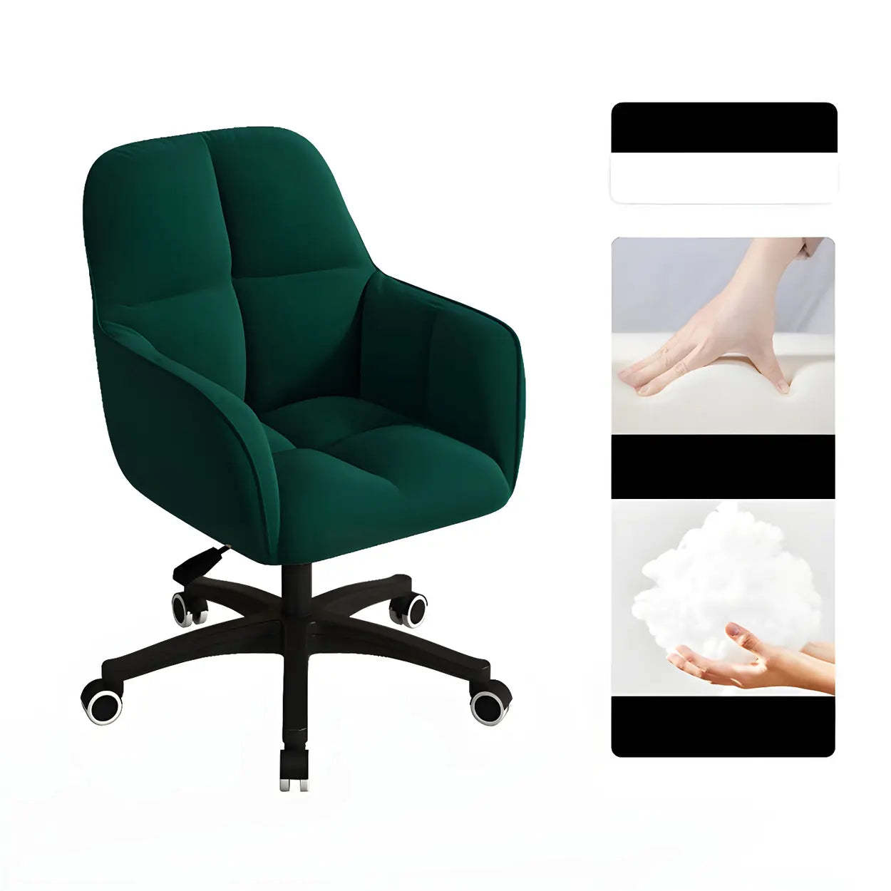 Gray leather fabric multi-color curved office chairs - leather