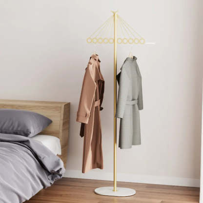 Multi-Color Tall Alloy Freestanding Coat Rack — White