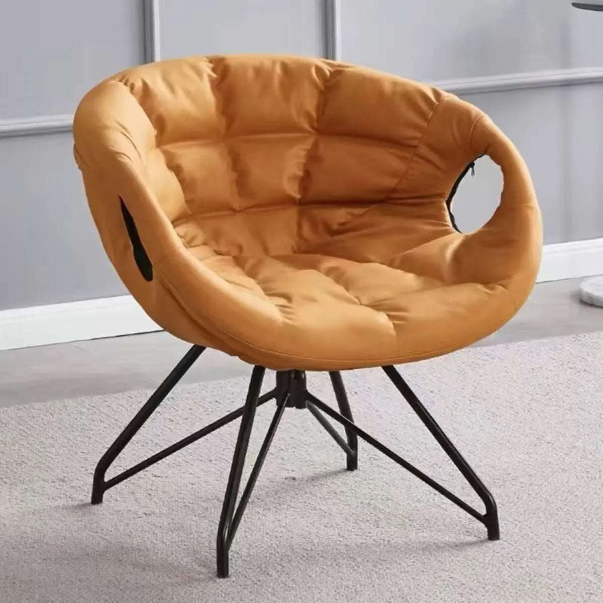 Multi-Color Tech Cloth Biscuit Back Barrel Chair — Light Green / Tech Cloth