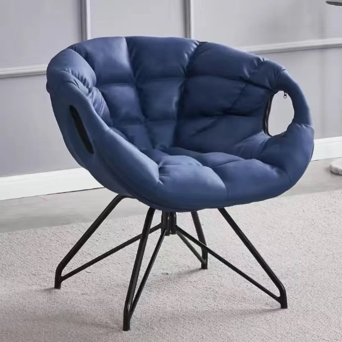 Multi-Color Tech Cloth Biscuit Back Barrel Chair — Orange / Tech Cloth