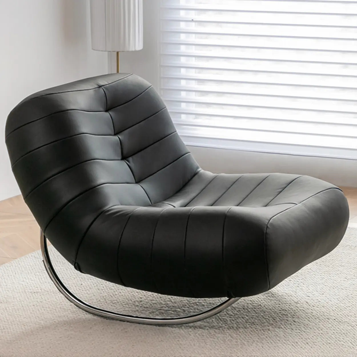 Multi-Color Silver Metal Leg Rocking Chair