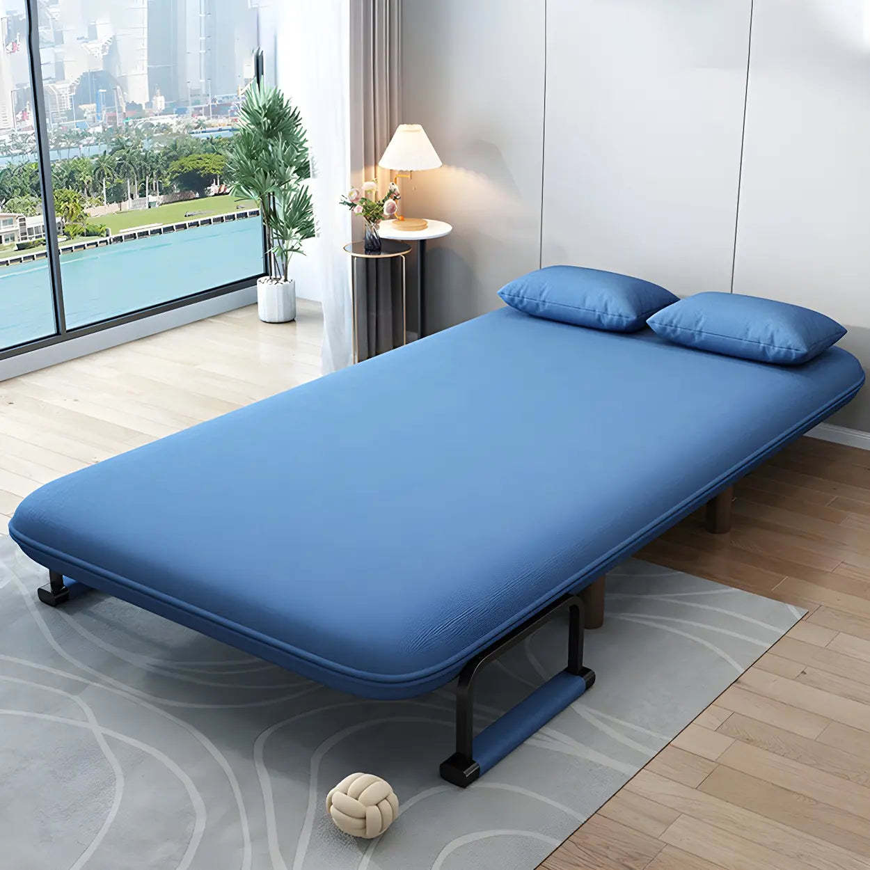 Multi-Function Modular Linen Sleeper Sofa — Green