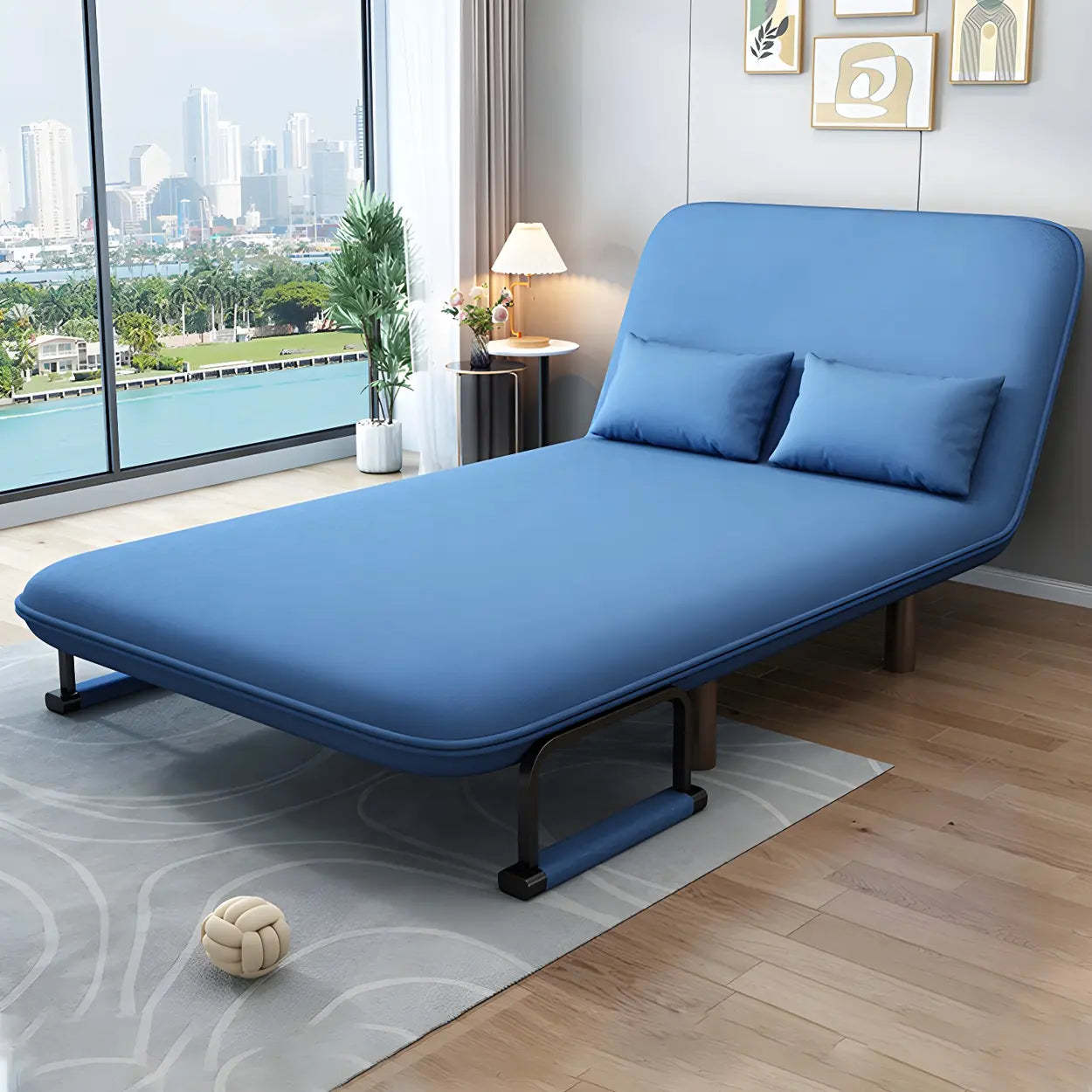 Multi-Function Modular Linen Sleeper Sofa — Brown