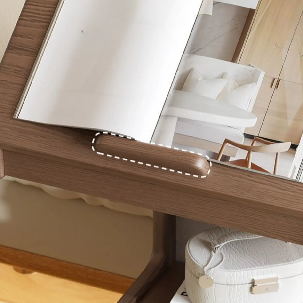 Multi-Tier Brown Wood Side Table with Wheels