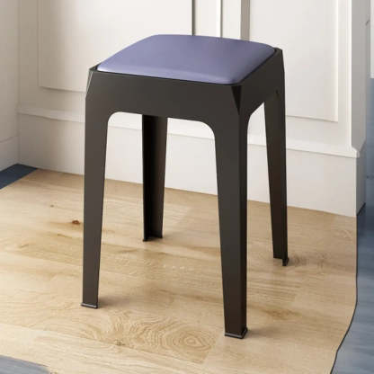 Multicolor Minimalist Square Plastic Backless Stool