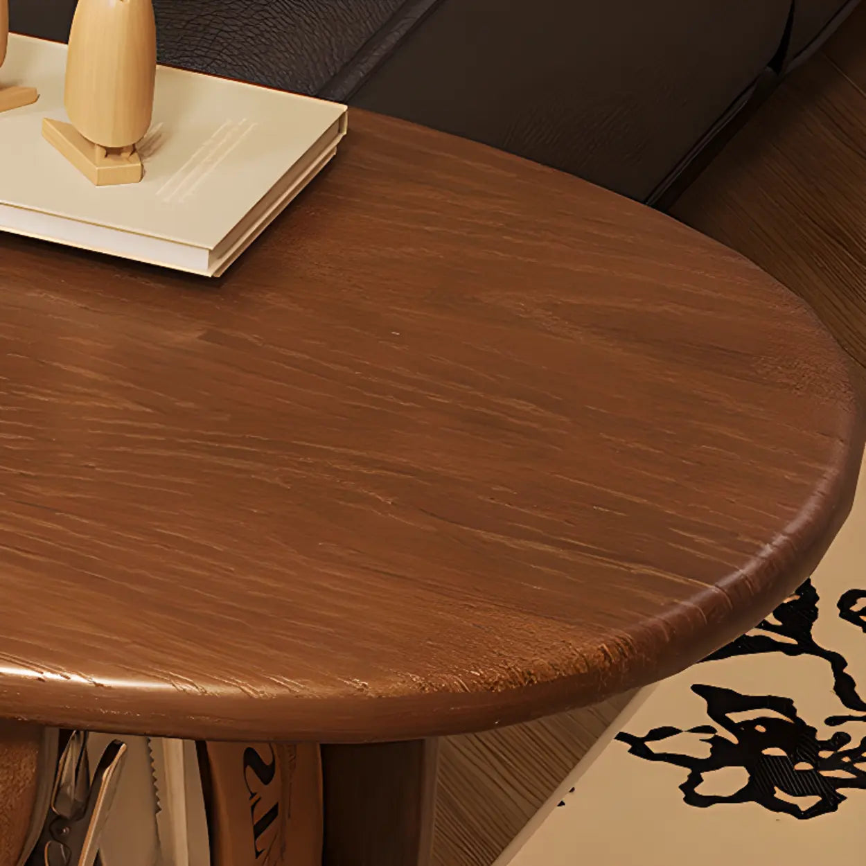 Multifunctional Extendable Wood Bar Table with Shelves