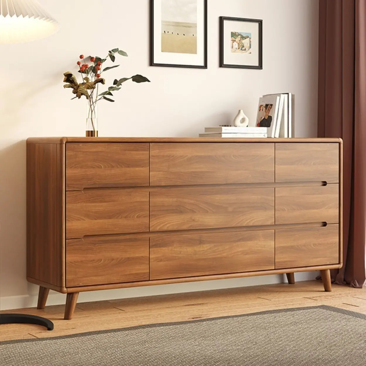 Multi-Size Wood Drawer Dresser