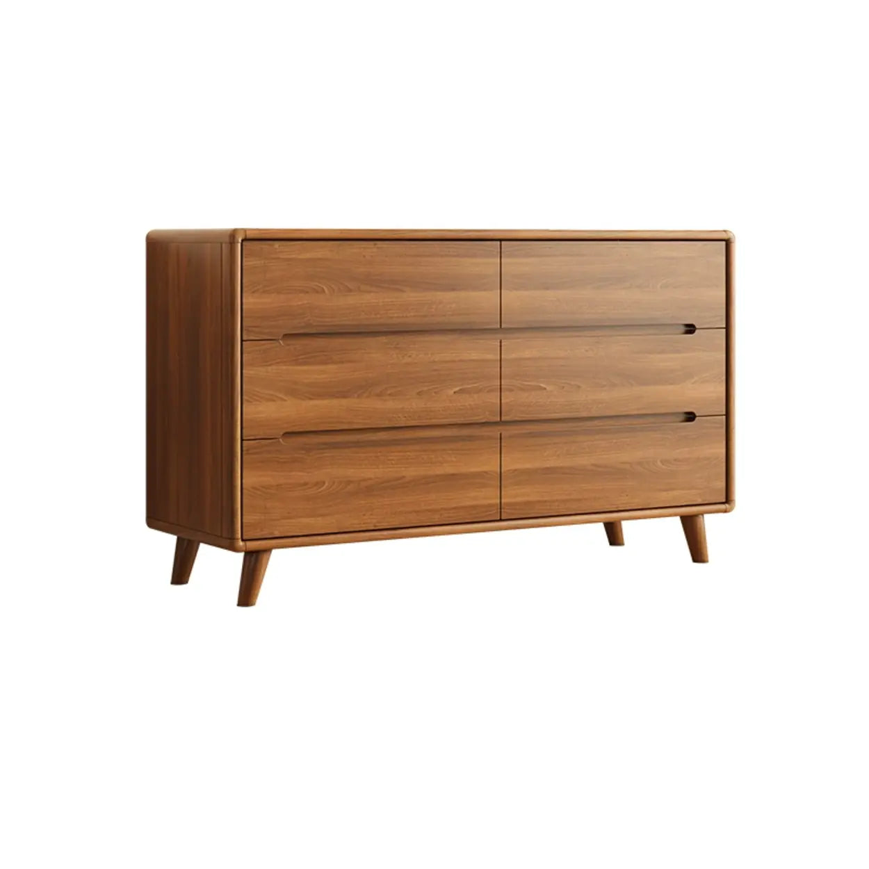 Multifunctional Rectangular Wood Dresser with Drawers