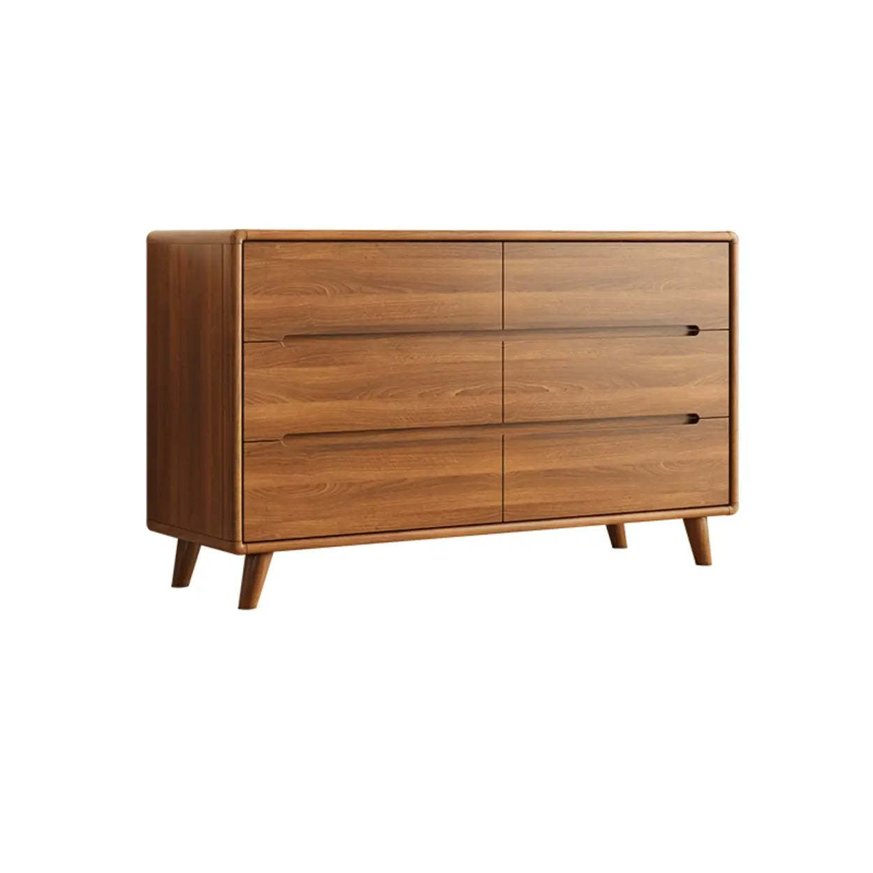 Multifunctional Rectangular Wood Dresser with Drawers