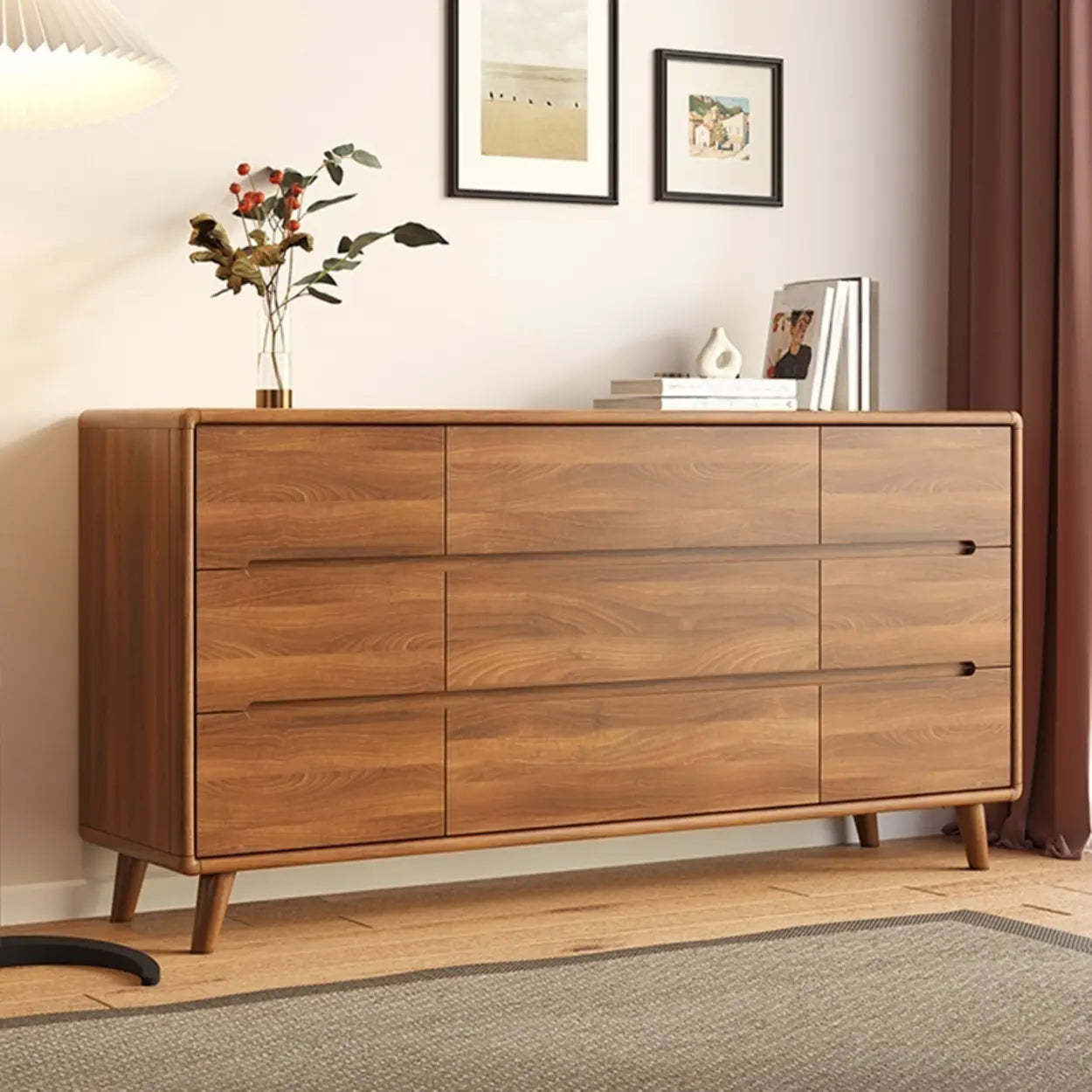 Multi-Size Wood Drawer Dresser