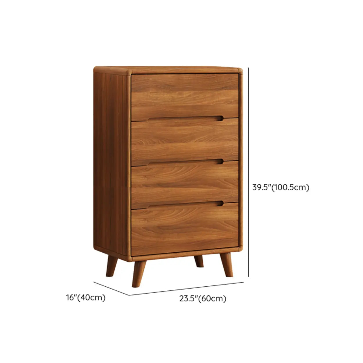 Multifunctional Rectangular Wood Dresser with Drawers