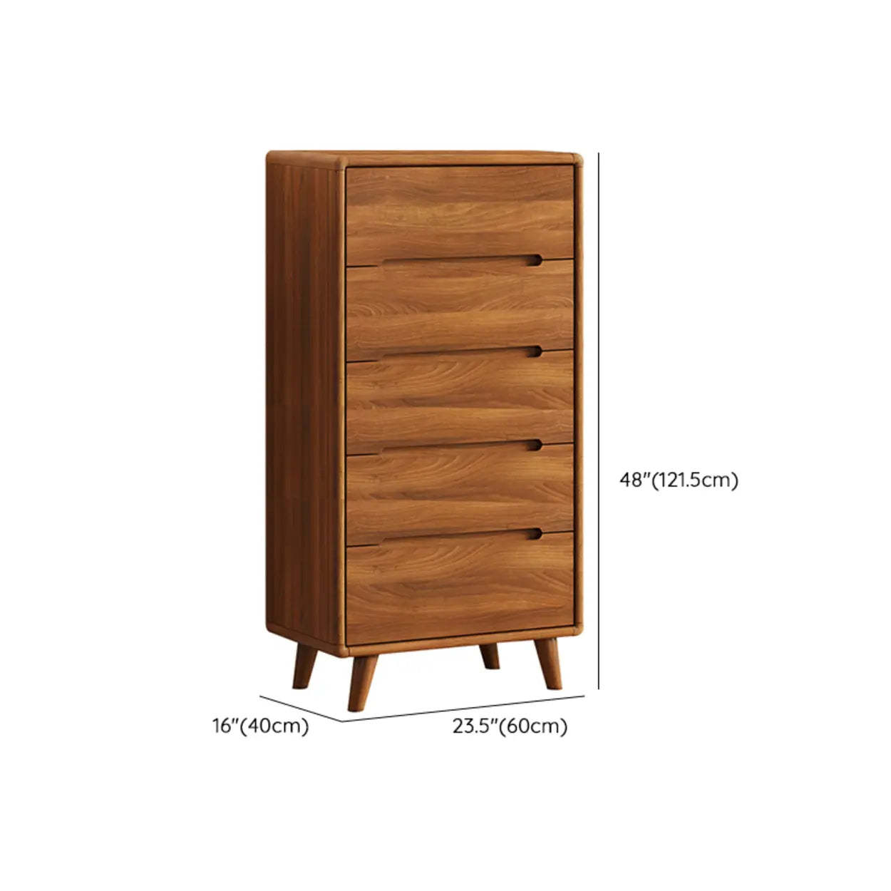 Multifunctional Rectangular Wood Dresser with Drawers