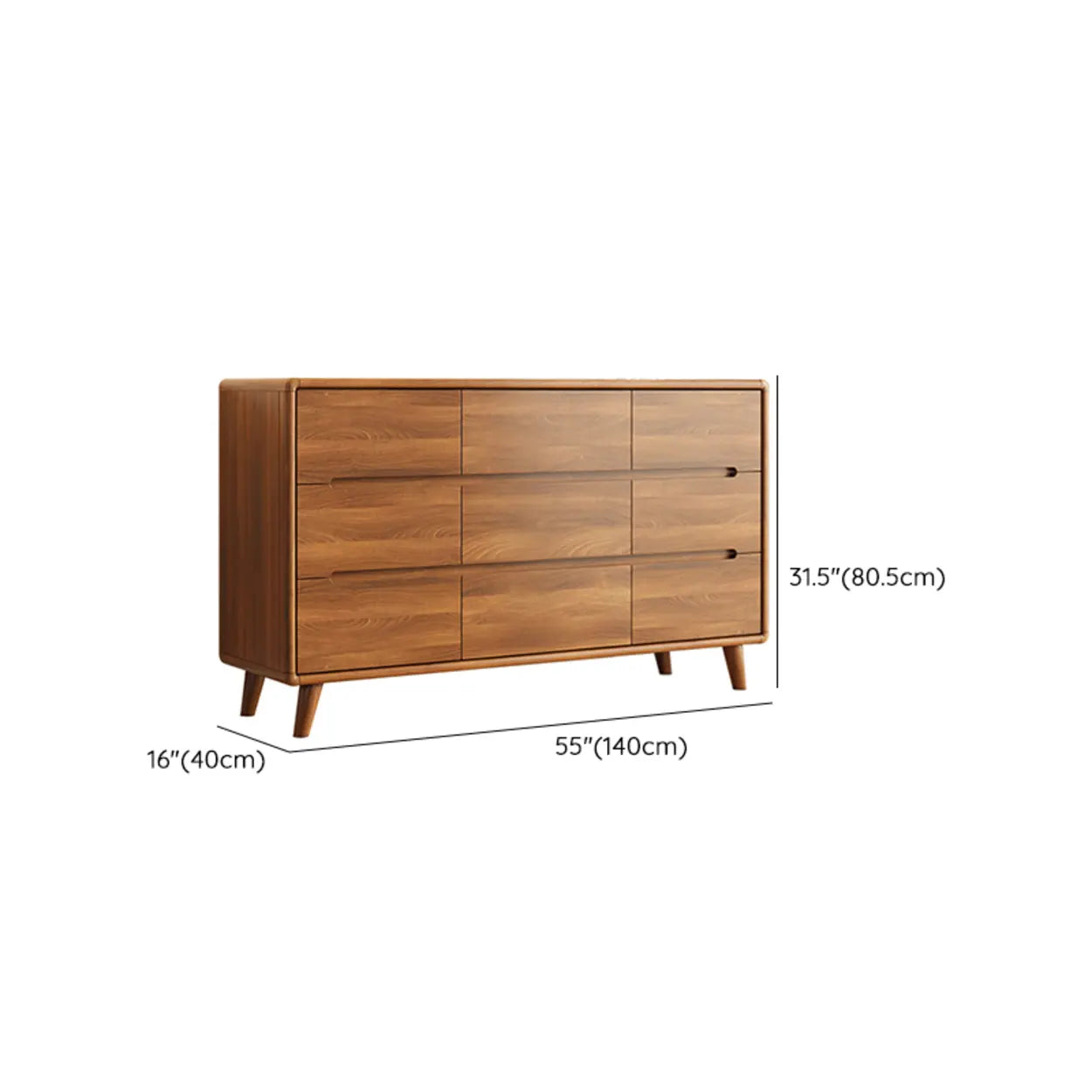Multi-Size Wood Drawer Dresser