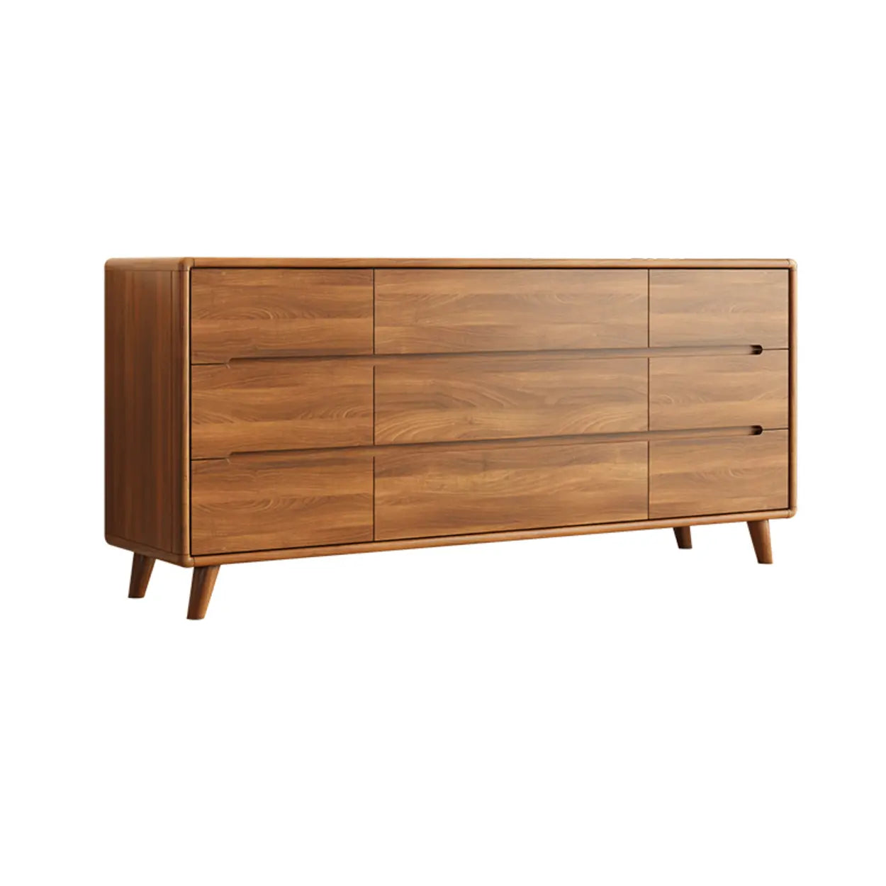 Multifunctional Rectangular Wood Dresser with Drawers