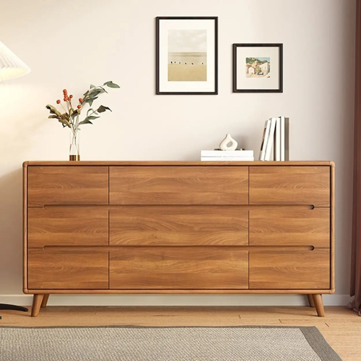 Multi-Size Wood Drawer Dresser