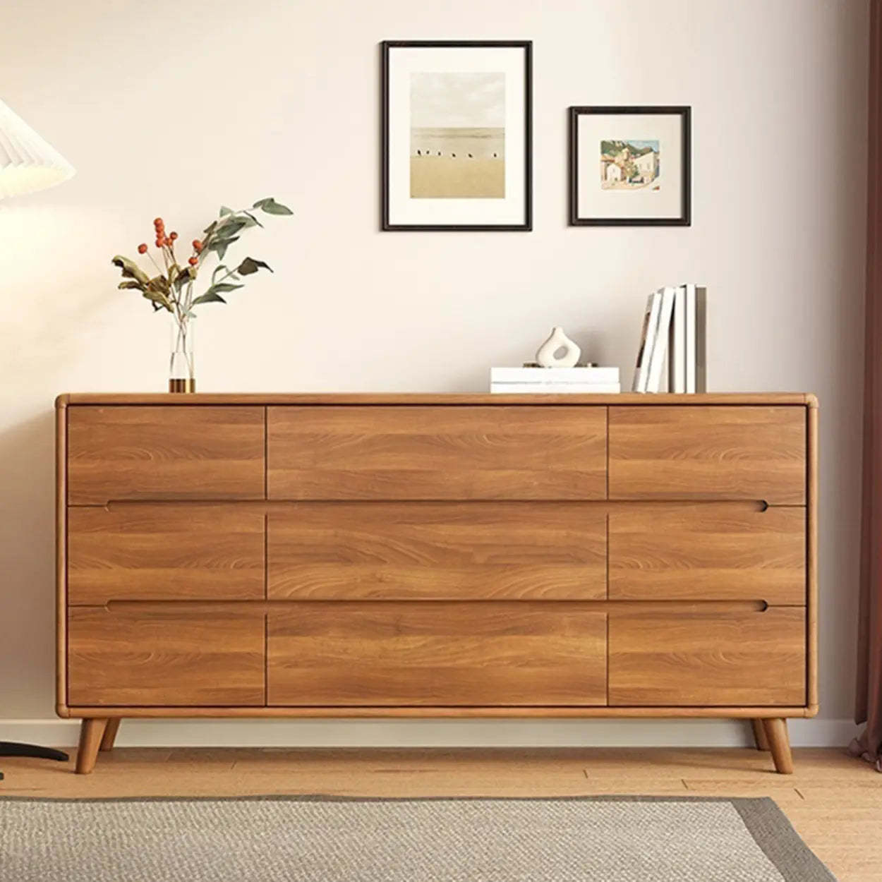 Multi-Size Wood Drawer Dresser