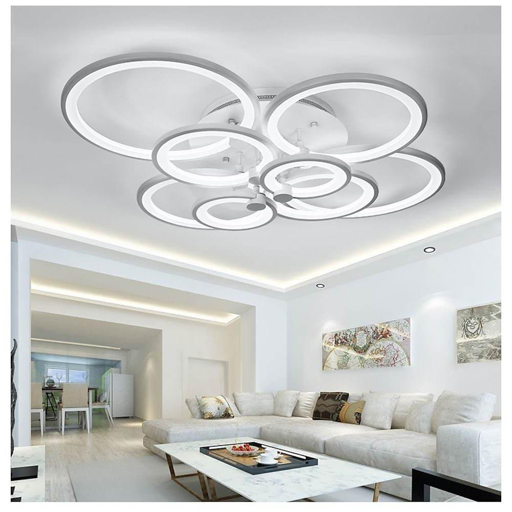Elegant Semi Flush Mount Ceiling Lights with Unique Overlapping Rings-Lighom
